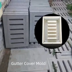 Plastic Gutter Cover Plate Mold, Trench Construction Concrete Drainage Ditch, Cement Manhole Cover, 45cm/ 17.72in  Length