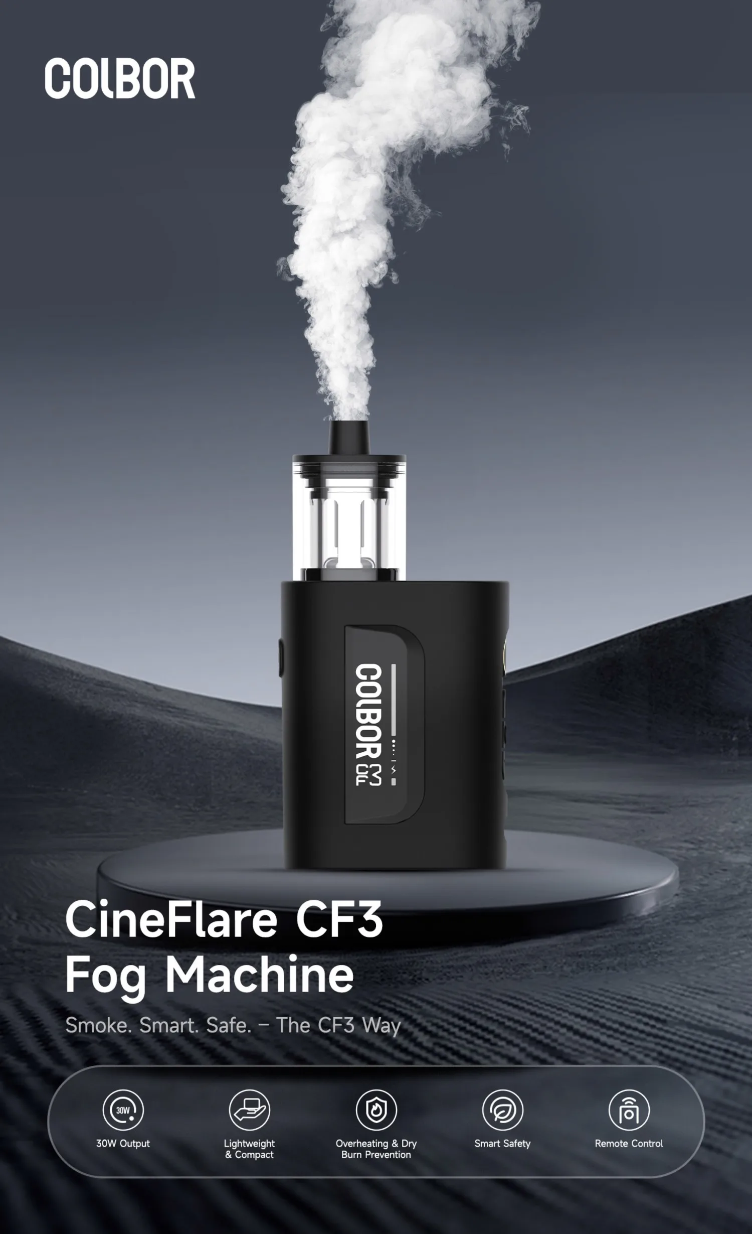 COLBOR CF3 ミニスモークマシン ポータブル 写真撮影用