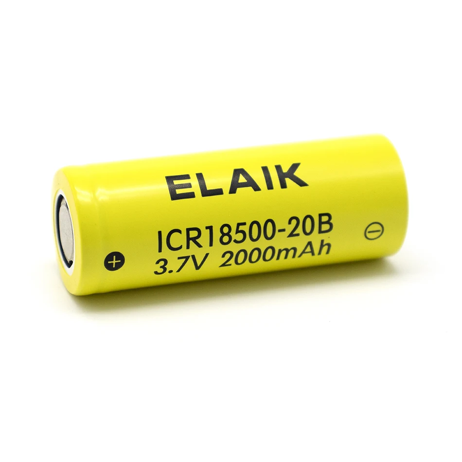 1  3.7v ELIAK 20B 18500 2000mah lithium-ion flashlight Toy digital camera Laser Pointer Barber electric juicer