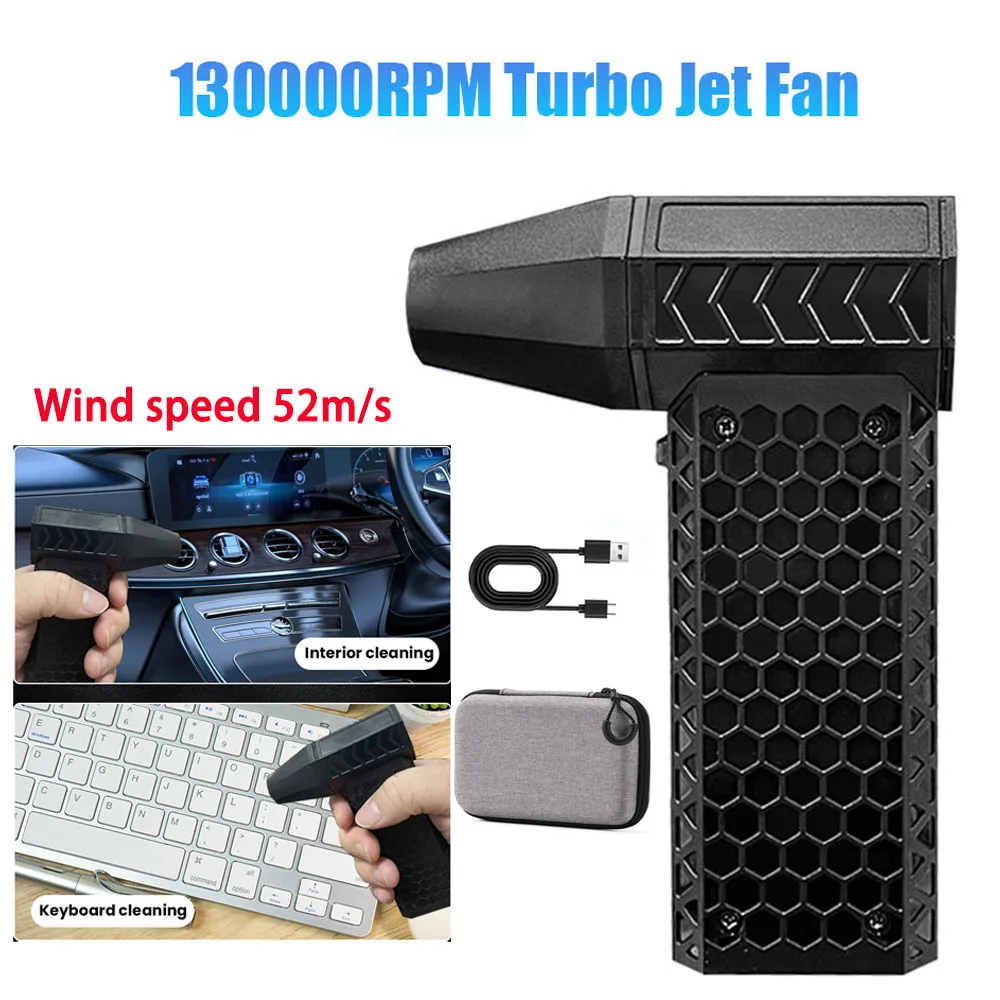 

Mini Turbo Jet Fan Turbo Violent Fan 130,000RPM Powerful Blower 52m/s High Speed Duct Fan Electric Air Duster Dryer Blower