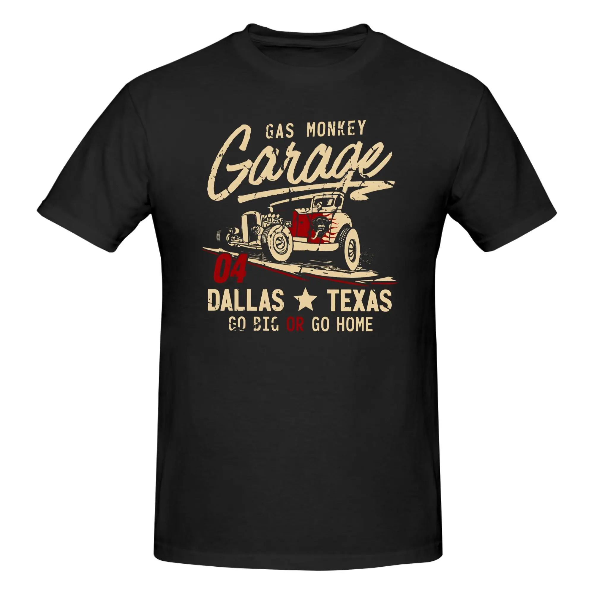 1 Piece Dallas Texas Automobile dealer Novelty 100% Cotton T-Shirt Monkey Garage Tees Tops For Men