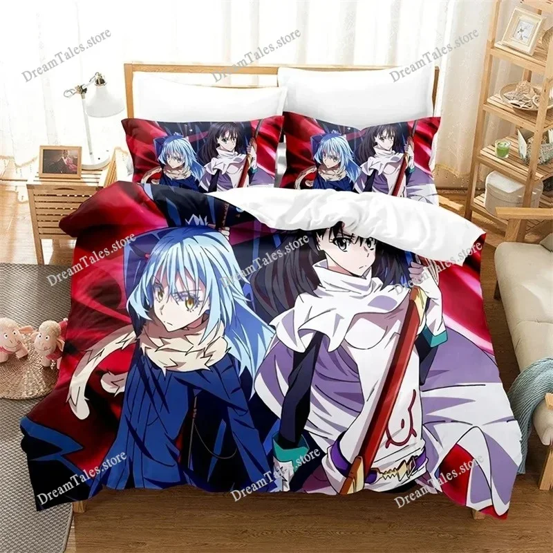 

Anime Bedding Set That Time I Got Reincarnated As A Slime Rimuru Kids Gift Duvet Cover Pillowcases Queen King Single Size741