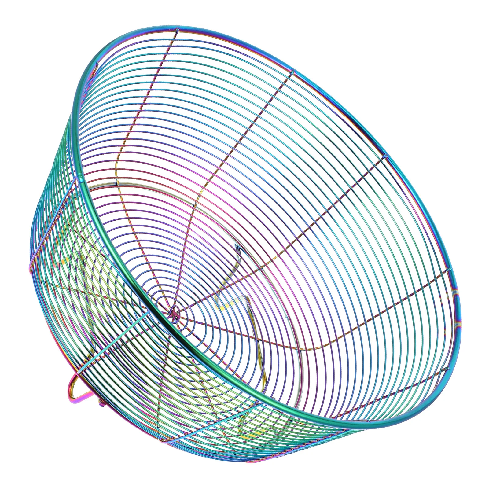 

Stainless Steel Bowl Modern Mesh Wire Design With Foot Stand Large Capacity For Kitchen Bread Vegetables Storage Fruit