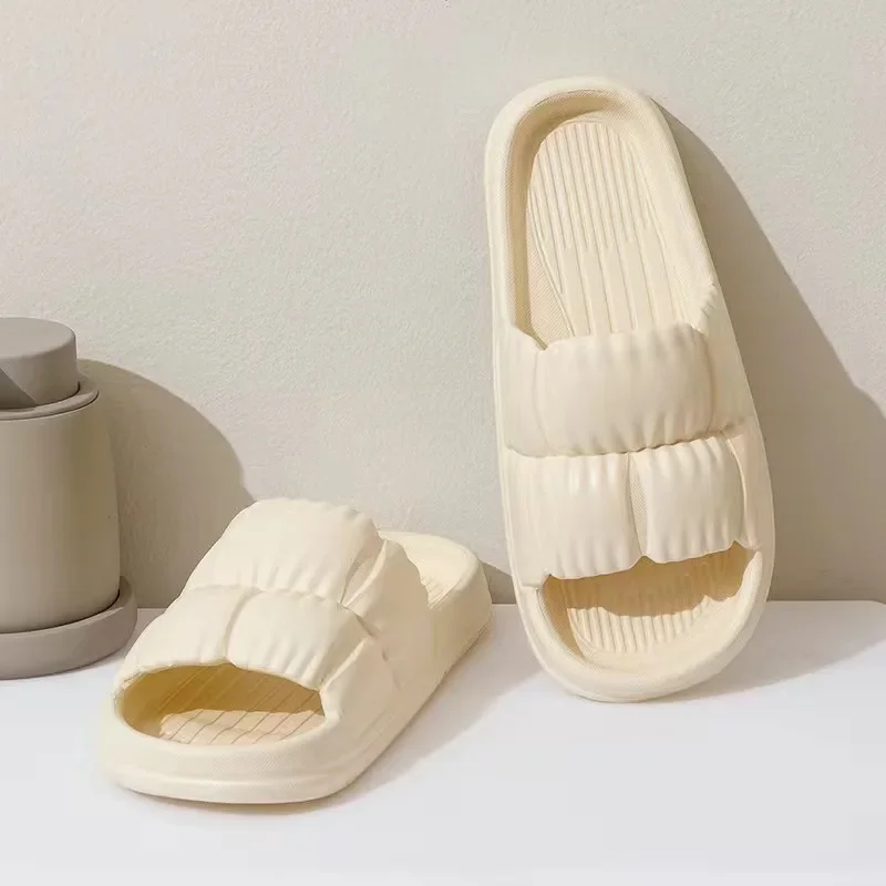 Flower indoor home slippers summer simple anti slip men's and women's lightweight EVA spring cool slippers soft bottom bathroom image 5
