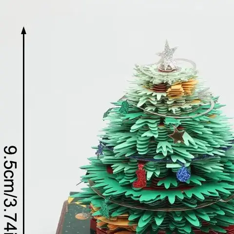 

3D Christmas Tree Calendar Memo Pad 2026 Calendar Tear Away Paper Carving Art DIY Sticky Note Desktop Decor For New Year Gifts