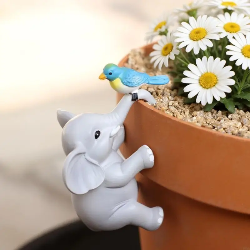 Lovely Garden Decoration Resin Animal Statue With Hanging Hook For Patio Decoration JOMD
