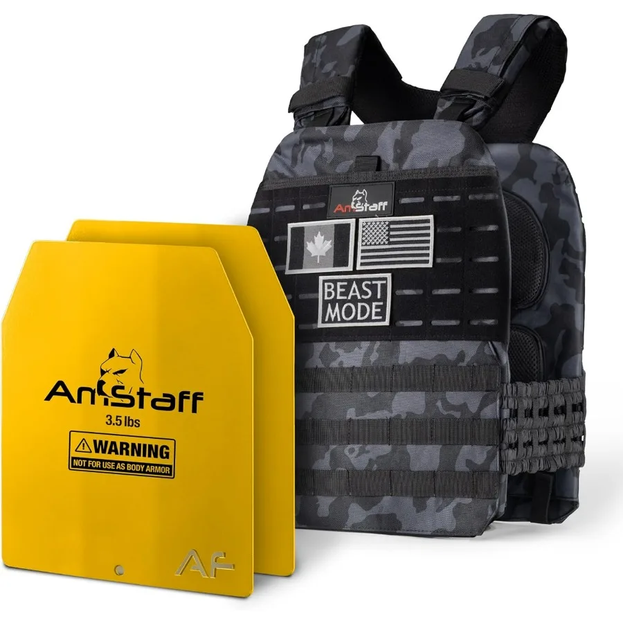 سترة Amstaff التكتيكية المرجحة لتمارين اللياقة البدنية سترة وزن قابلة للتعديل مع تصميم متعدد الاستخدامات يمكن ارتداؤها مثالية للقوة Tr