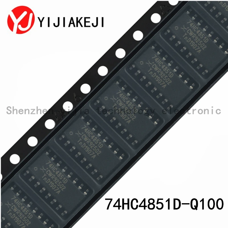 Multiplexor analógico Original, 10 piezas, 74HC4851D-Q100, SOIC-16, 8 canales