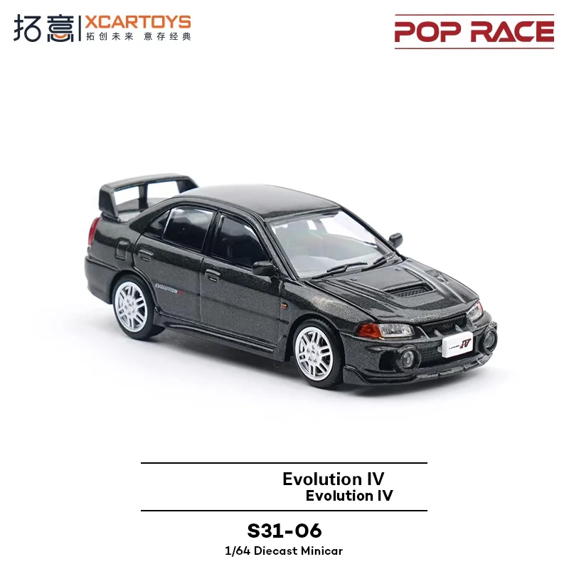 

1:64 Lancer Evolution IV Dark grey Diecast Collector's Vehicle Model Car