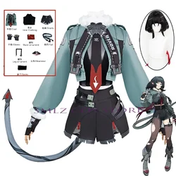Game Zenless Zone Zero ZZZ Jane Doe Cosplay Costume Jane Doe Cos Uniform Wig With Prop Set Halloween Play Outfit for Woman