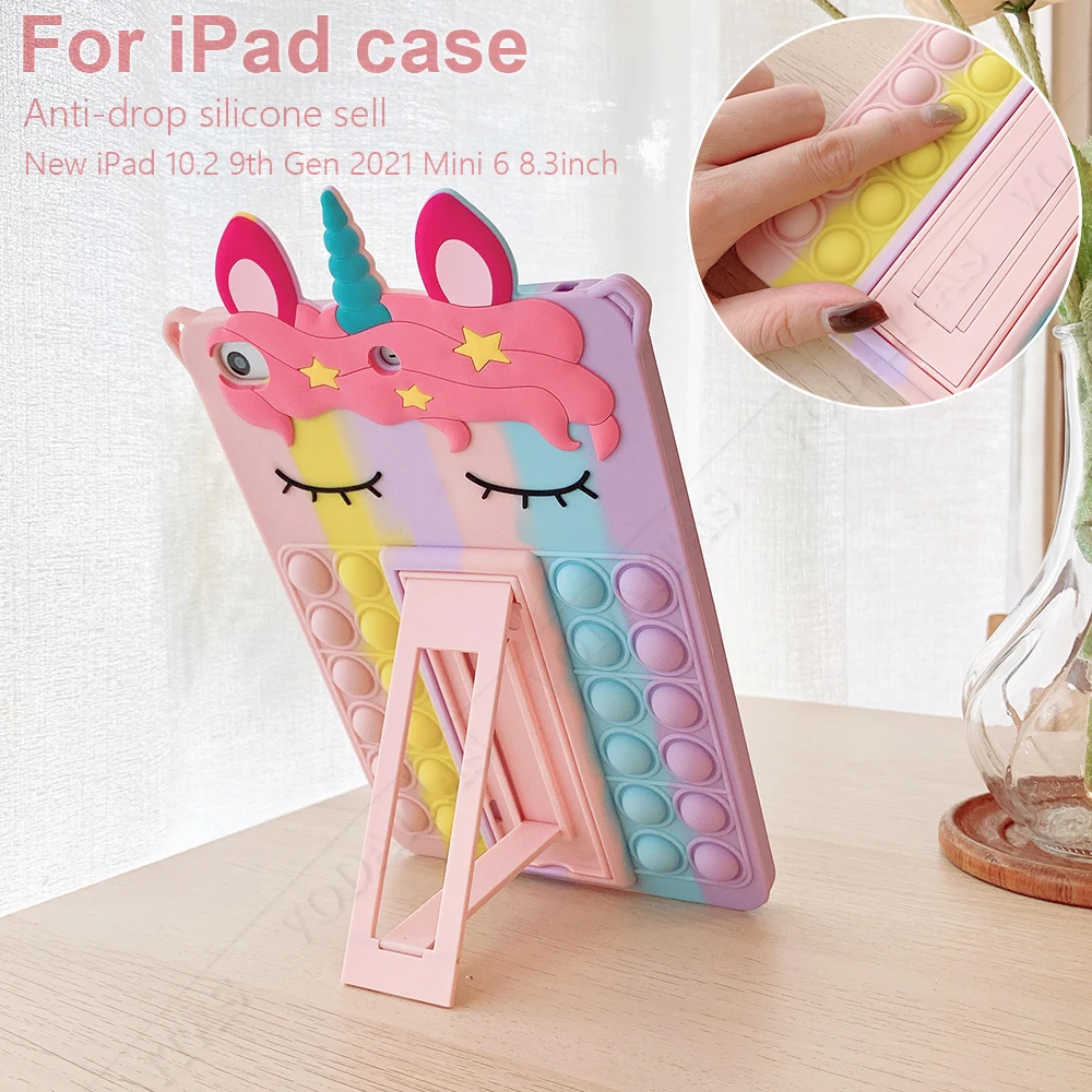 Bubble  Silicone Tablet Case for Ipad Mini 6 2021 8.3 inch Kids Soft Anti-drop Cover Funda mini 1 2 3 4 5 7.9 inch