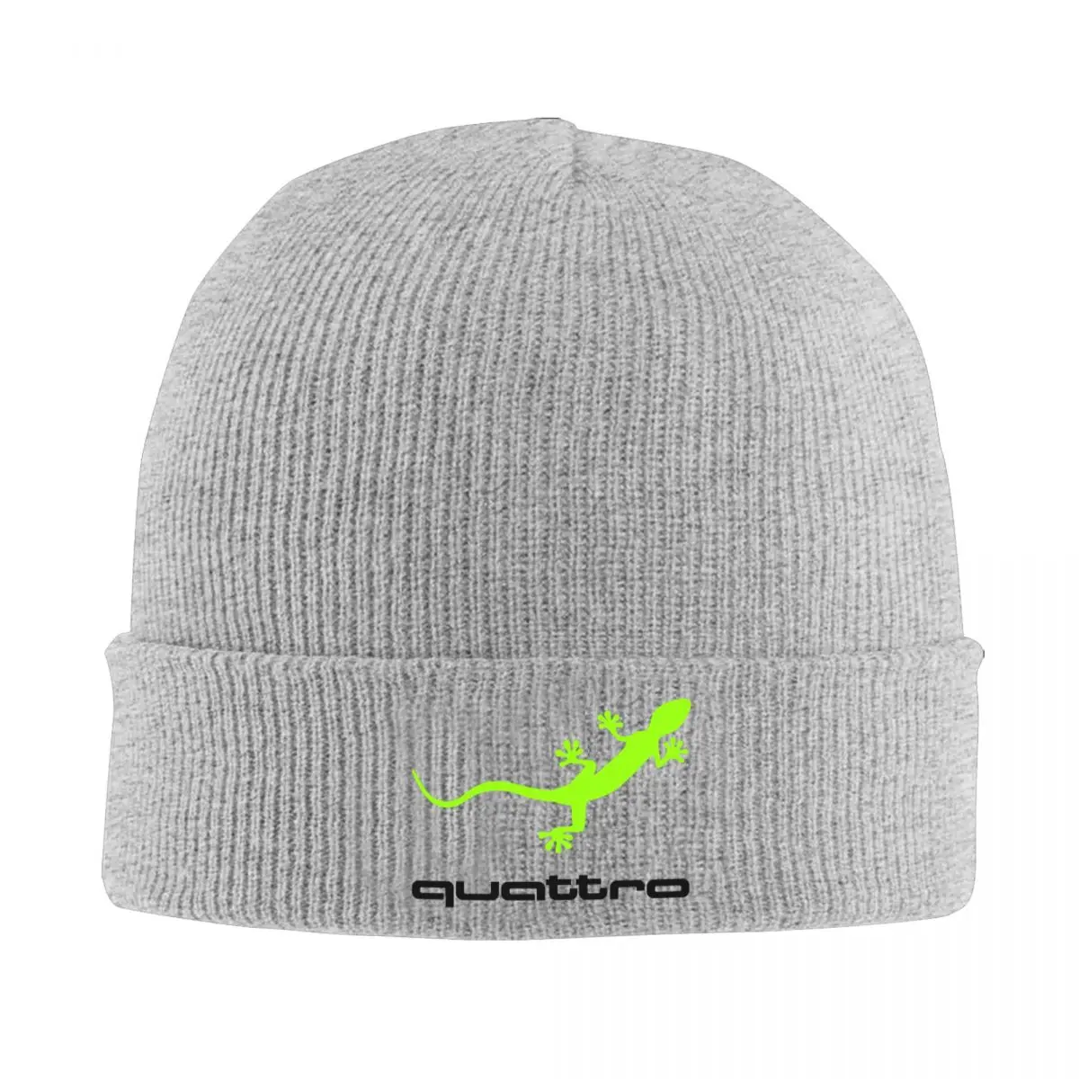 Design New-Green-Special-Gecko-Quattro-Logo Skullies Beanies Caps Winter Warm Knitting Hat Bonnet Outdoor Ski Cap