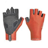 Summer Riding Gloves Unisex Breathable Wear-Resistant Half Finger Mountain Bike Outdoor Sports Shock Absorption Polyester M L XL