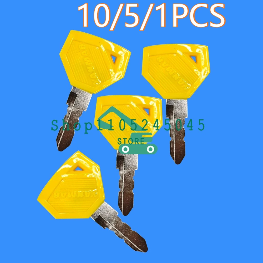 10/5/1Pcs Start Ignition Keys for YM 17 18 20 30 35 55 65 80 Excavator Key