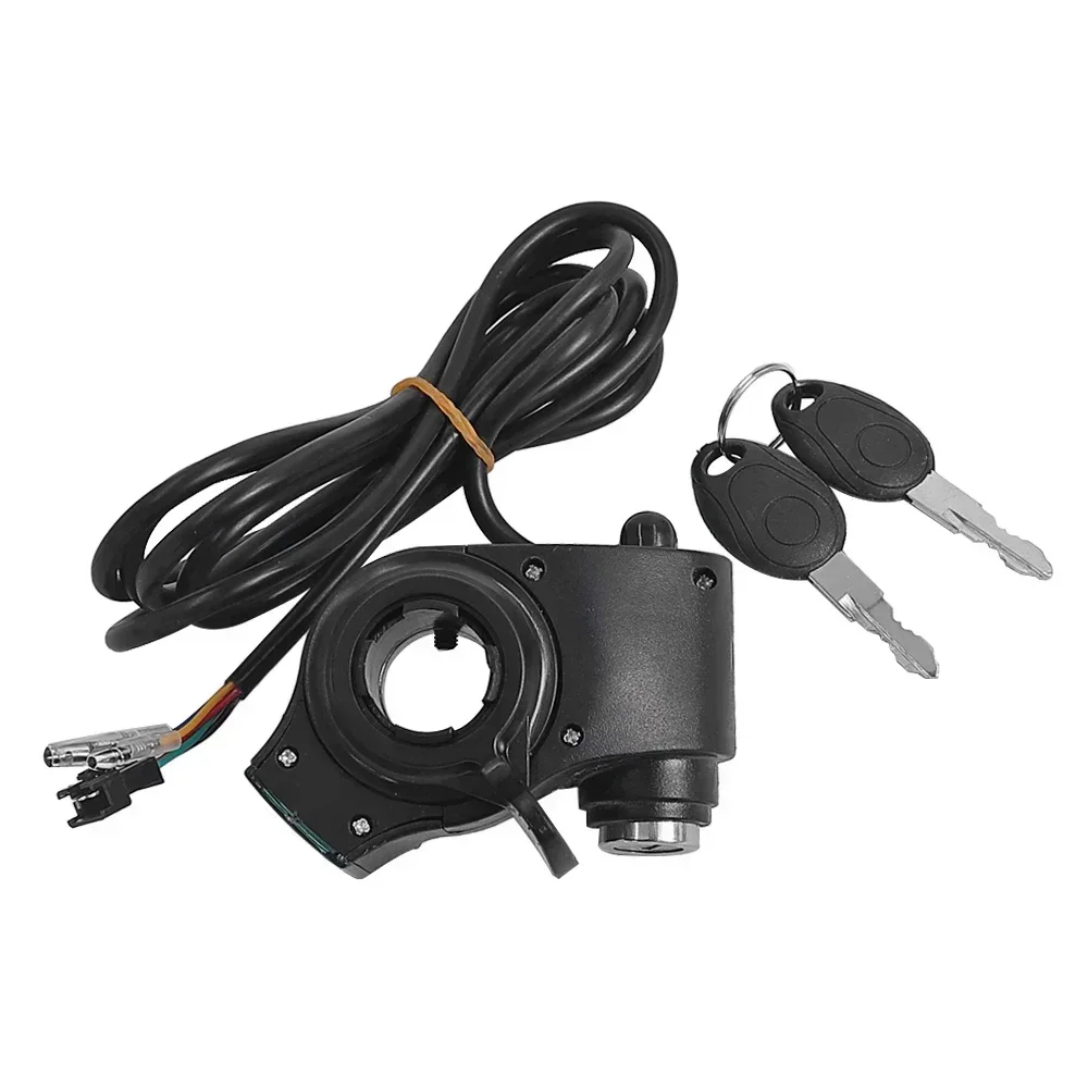 Thumb Throttle Voltmeter Digital Voltage LCD Display Switch Power with Key Lock Electric Bicycle Accessory for Electric Scooter