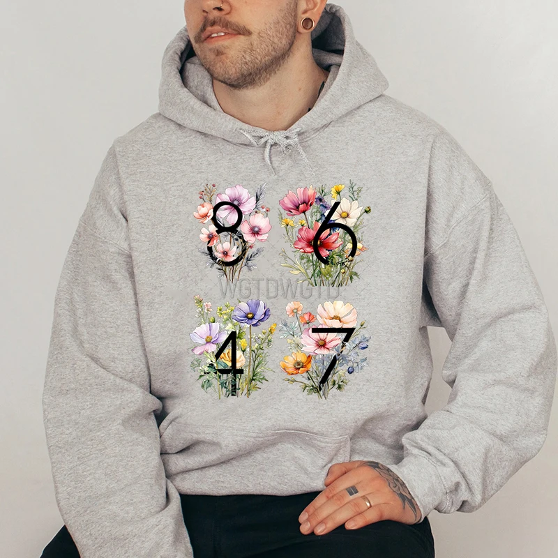 

Floral 8647 Printed Hooded Hoodie For Men Cool Soft Long Sleeve Sweatshirt Autumn And Winter Men Vintage Pullovers Streetwear