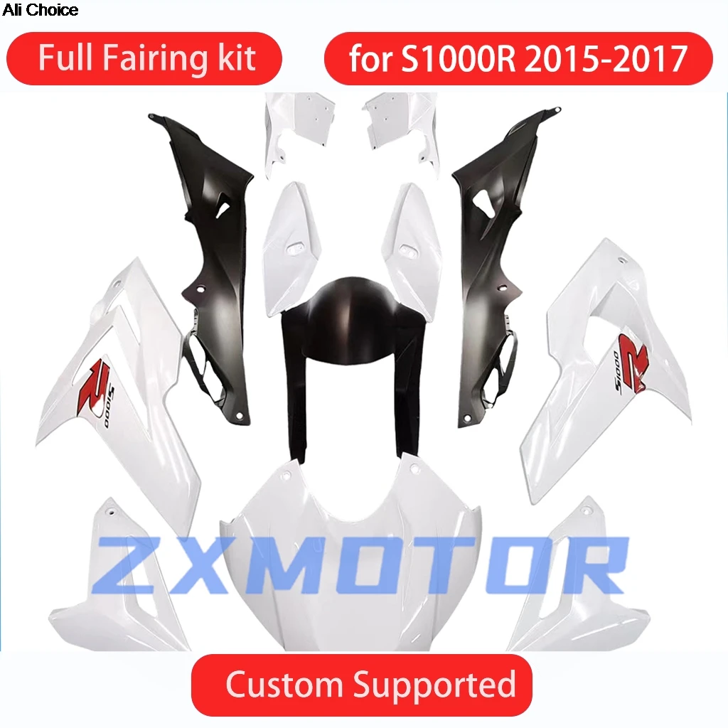 Fit For BMW S1000R 2015 2016 2017 Fairing Set Kit S 1000R 15 16 17 Free Custom Racing Motorcycle Fairings White