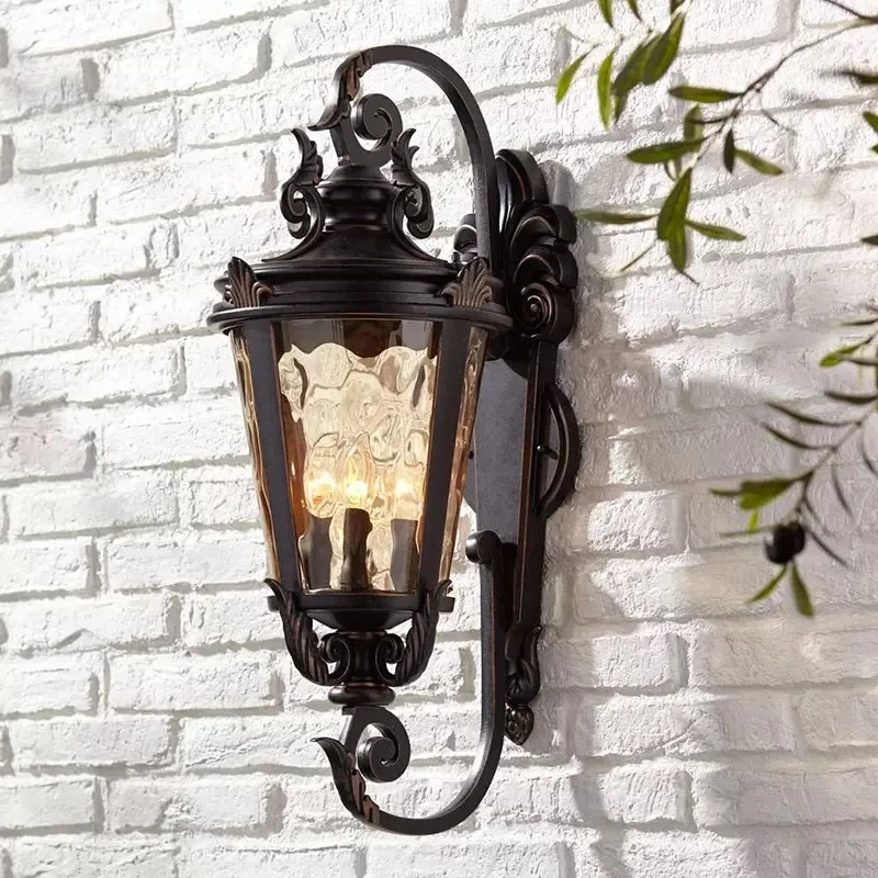 

Hot European Outdoor Wall Light IP65 Waterproof Garden Courtyard LED Wall Lamp Sconces Corridor Aisle American Outside Lighting