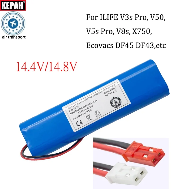 Оригинальный литиевый аккумулятор для Ilife Zaco V3s V5s V8s Ecovacs DF45 DF43 V3 X3 V50 V55 V5Lpro 14,4 В, детали робота-пылесоса