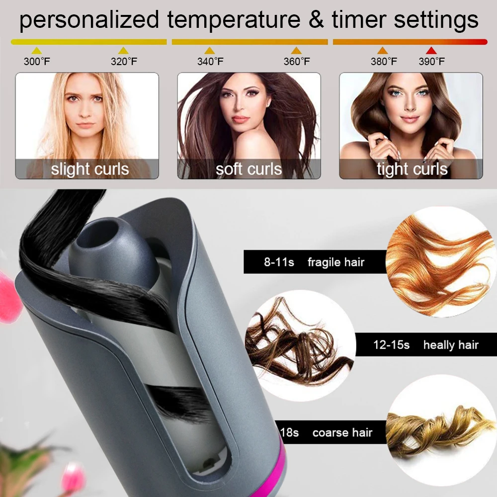 Auto Hair Curling Iron Ceramic Rotating Air Curler Air Spin Wand Styler Curl Machine Magic Hair Curler Automatic Hair Curler