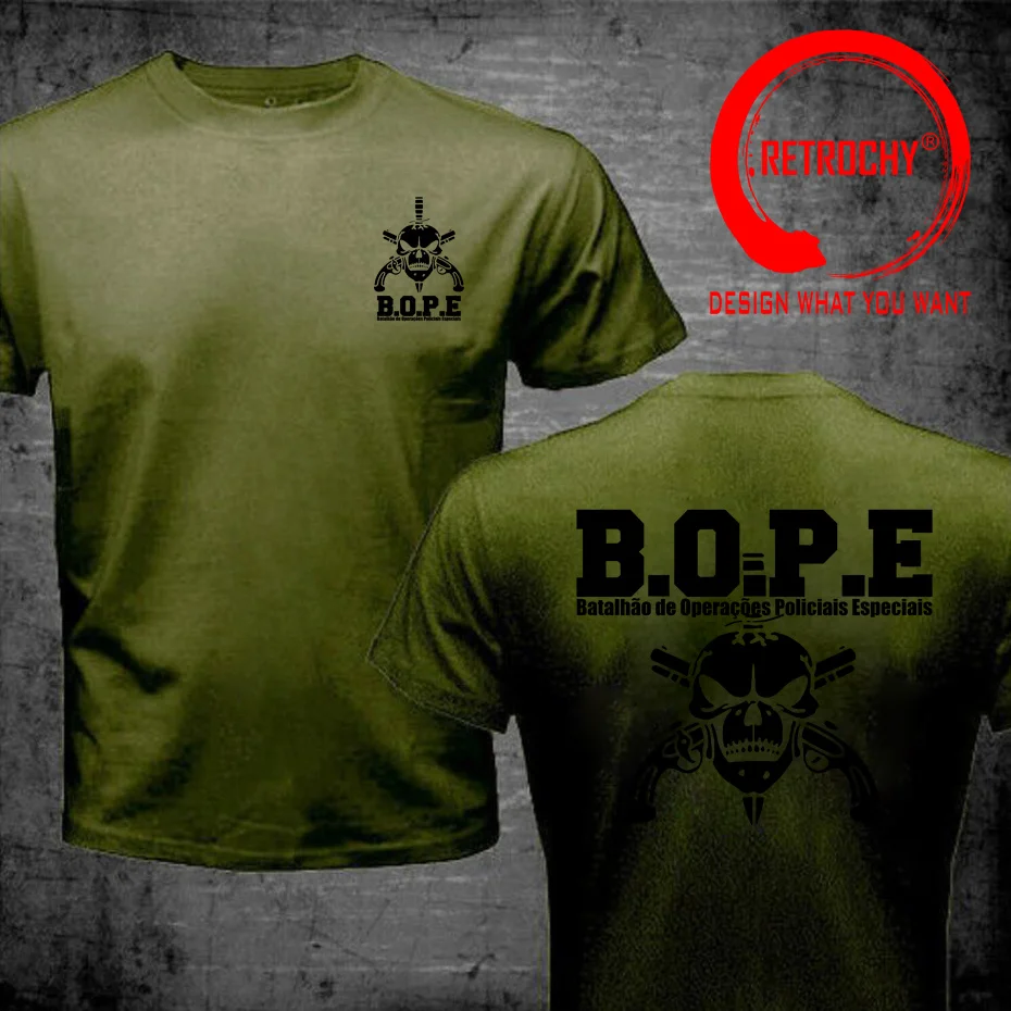 Brazil BOPE Elite Special Force T Shirt Black Beige White Cotton O-Neck Summer Short Sleeve Casual Mens T-shirt Plus Size S-6XL