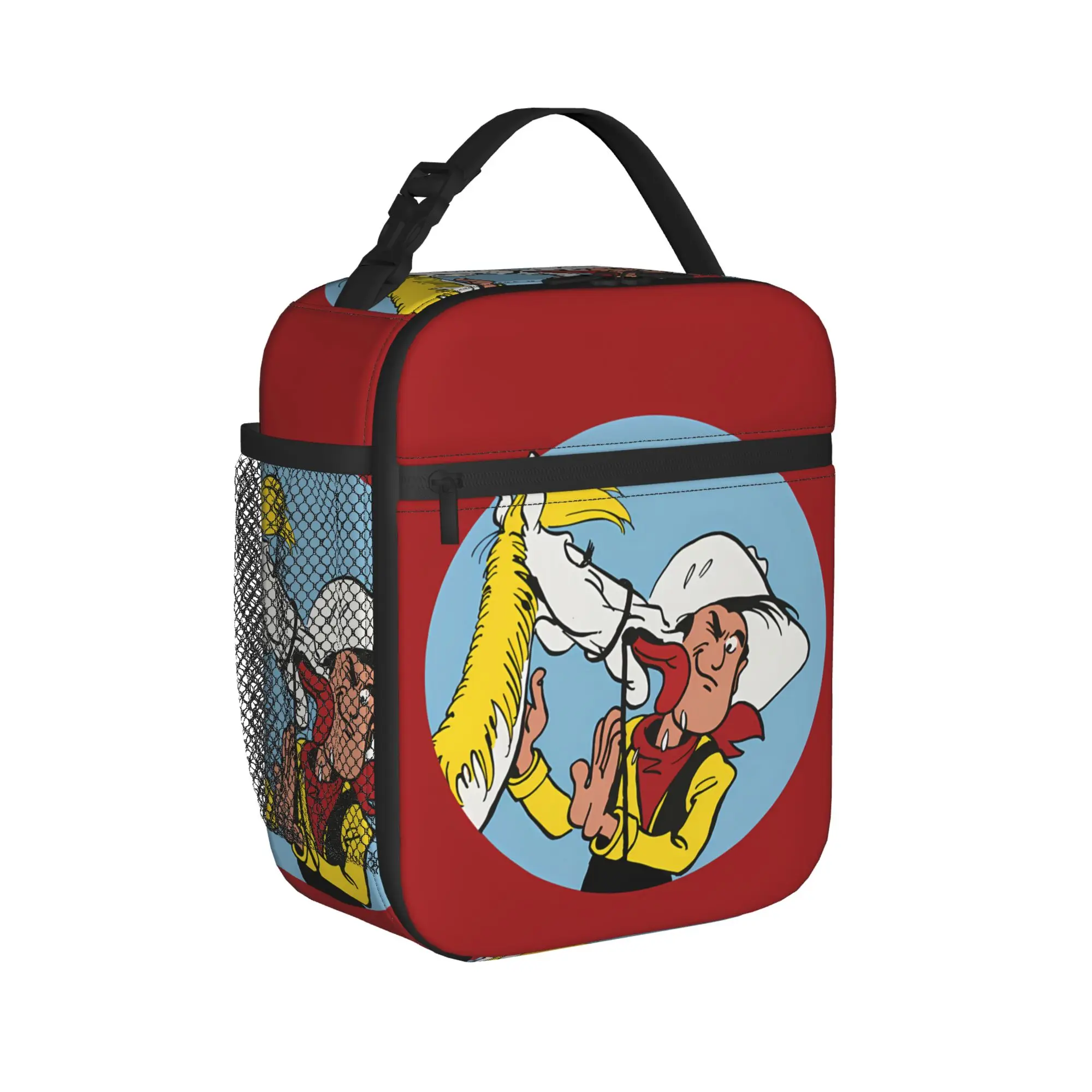 Lucky Luke Cartoon Comics Lunch Bag  Funny Lunch Box For Adult Travel Portable Cooler Bag Waterproof Print Thermal Lunch Bags