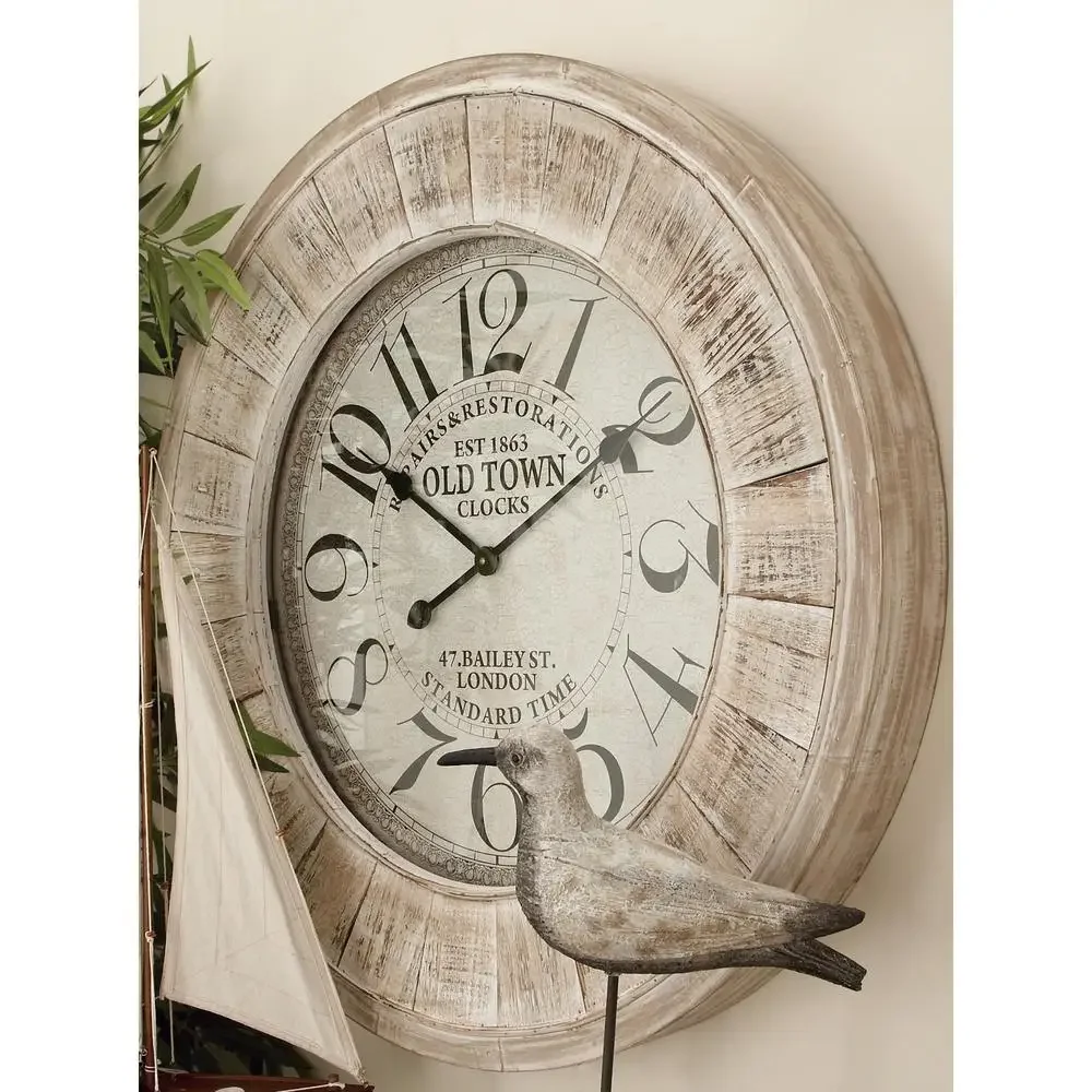 Vintage Brown Wooden Wall Clock 31