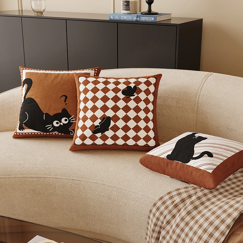  Cartoon  Pillow Modern Simple Style Living Room Sofa Bedroom Headboard Backrest Pad Window Decorative Pillow