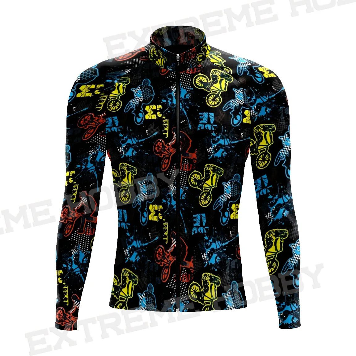 EXTREME HOBBY Cycling Jersey 2023 New Long Sleeve Mountain Bicycle Clothing Quick Dry Breathable MTB Bike Team Cycling Clothes