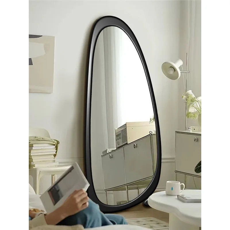 Special-shaped Medieval Full-body Full-length Mirror Purple Irregular French Cute Style Household Floor-to-ceiling Fitting