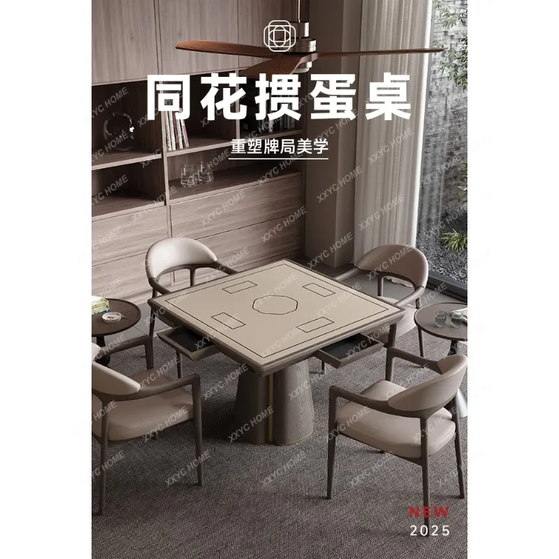 HMJFlush solid wood egg table dedicated advanced square chess and card poker mahjong modern simple casual playing cards