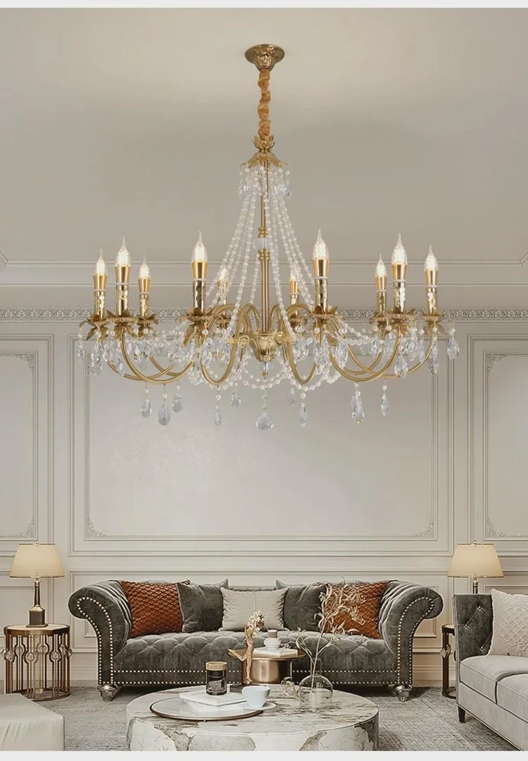 American Candle E14 Chandelier Living Room Crystal