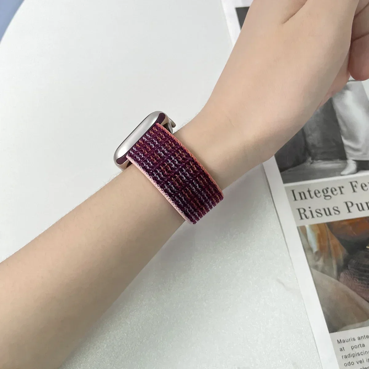 Apple Watch 밴드 스트랩 용 나일론 루프 Ultra2 49mm 44mm 40mm 45mm 41mm 42mm 팔찌 iwatch Serie apple watch band 9 8 se 7 6 5 3