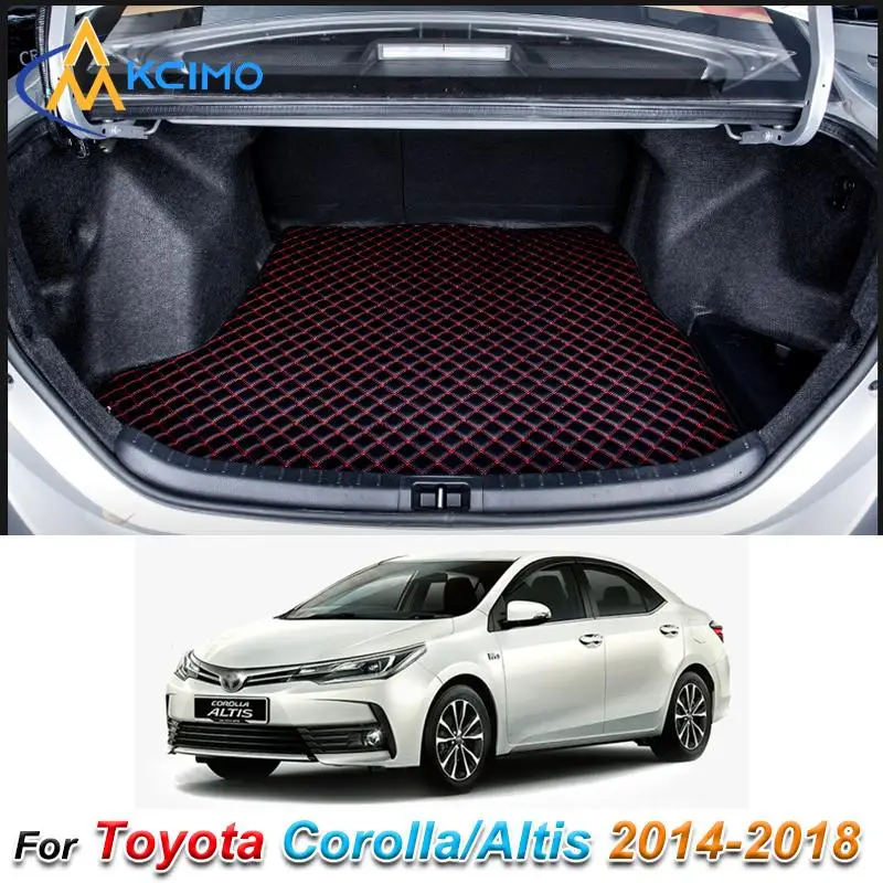 

Custom Leather Car Trunk Mats For Toyota Corolla Altis 2014-2018 Rear Trunk Floor Mat Tray Carpet Cargo Liner Accessories