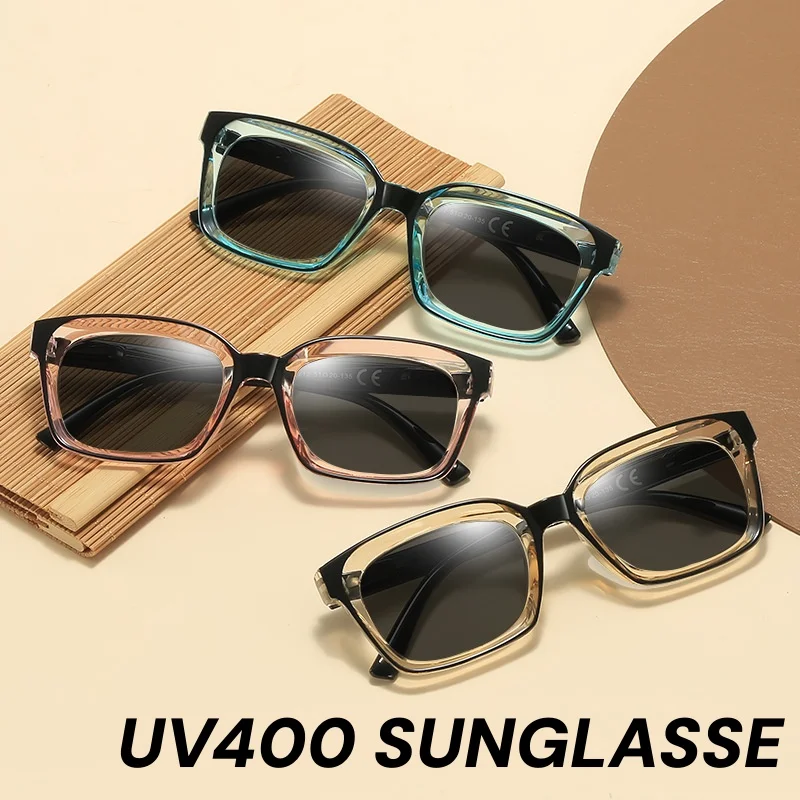 

Fashion Square Oversize Frame Sunglasses for Women Men Outdoor Street Shooting UV400 Sun Glasses 4colors with GreyLenses Goggles