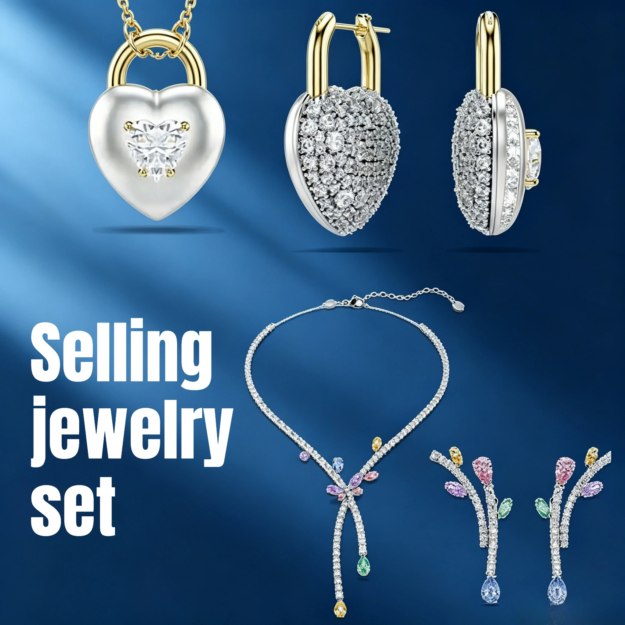 2026 High Quality Shiny Luxury Brand Fine Jewelry Sets Exquisite Fine Fashion Party Gifts for Women New Christmas Ornaments