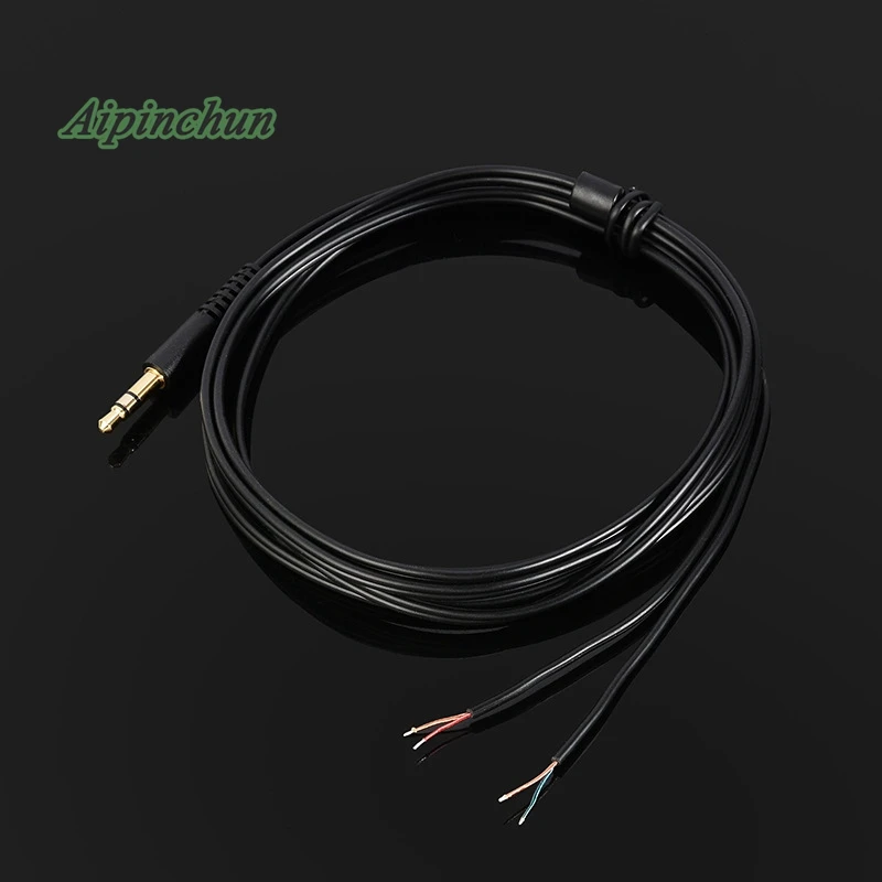 Aipinchun 3,5 мм 3-полюсный изгибающийся разъем для самостоятельной сборки наушников аудиокабель для ремонта наушников сменный шнур LC-OFC провод A34