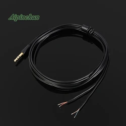 3.5mm 3-Pole Jack Black DIY PVC Earphone Cable Headphone Repair Replacement Cord LC-OFC Wire Double Parallel Line