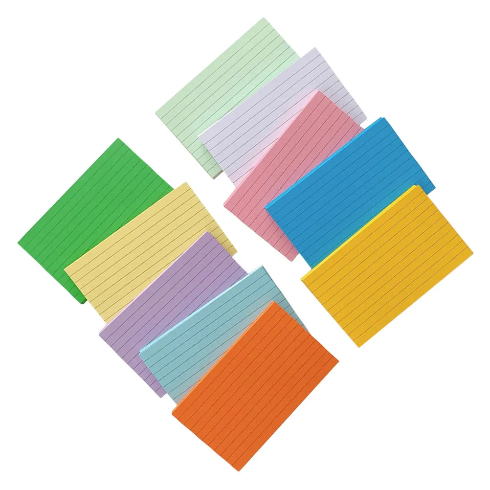 500 Sheets Colorful Memo Cards Thickened Blank Paper Note Cards for DIY Vocabulary Journaling Daily Planning Portable Message