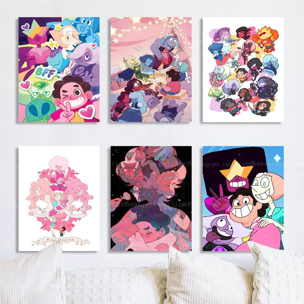S-Steven Universe SU Posters For Boys&Girls Bedroom Decor Wall Canvas Art Print Gift Poster Unframed Collage