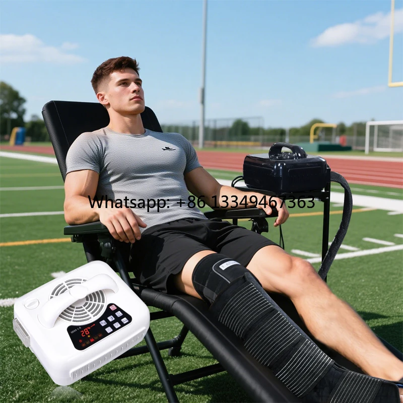 

Hot & Cold Compression Therapy System with Rapid Alternating Water Circulation for Knee Recovery