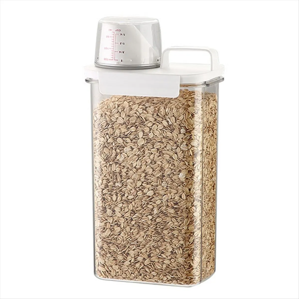 【TODAY-BUY】Sealed Household Grain Storage Box, Transparent Rice Bucket Kitchen Storage Jar, Pasta Container,2300ml