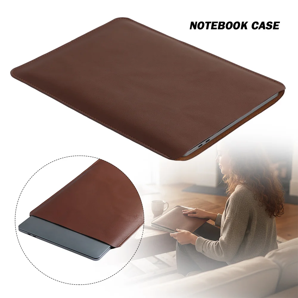 13 14 15 Inch Laptop Sleeve Carring Case Microfiber Lining PU Leather Notebook Case for Lenovo Dell Laptop