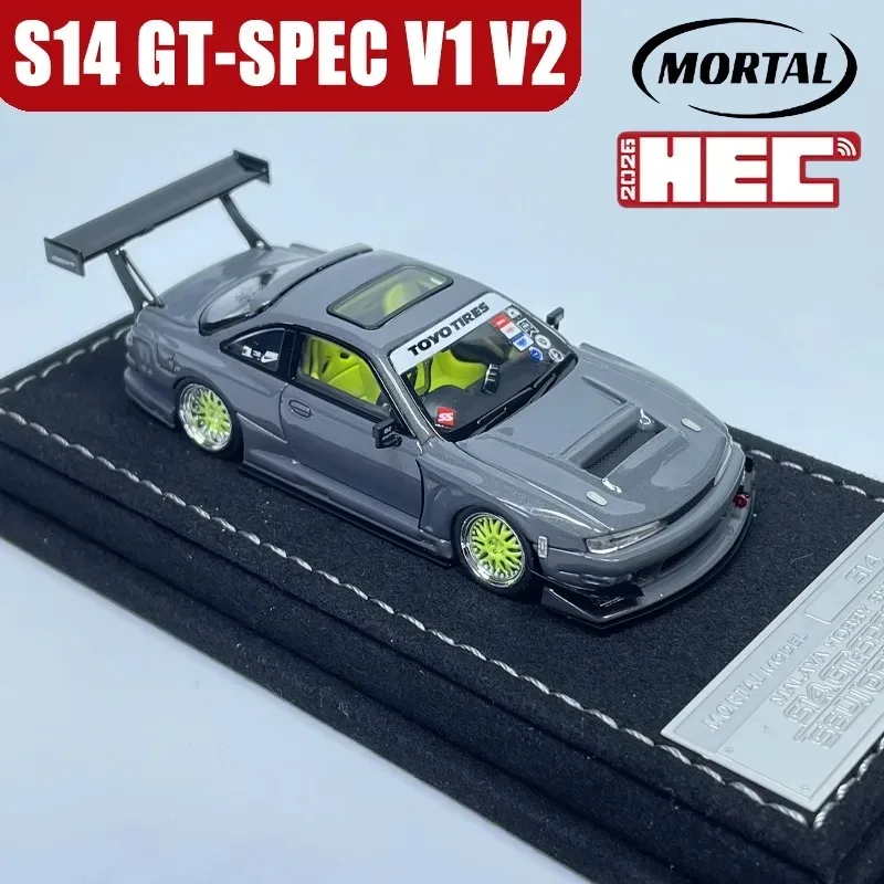 Mortal 1/64 S14 GT-SPEC V1 V2 GTR ER34 URAS 2026 HEC Alloy Car Static Diecast Vehicles Collection Model Car Toy