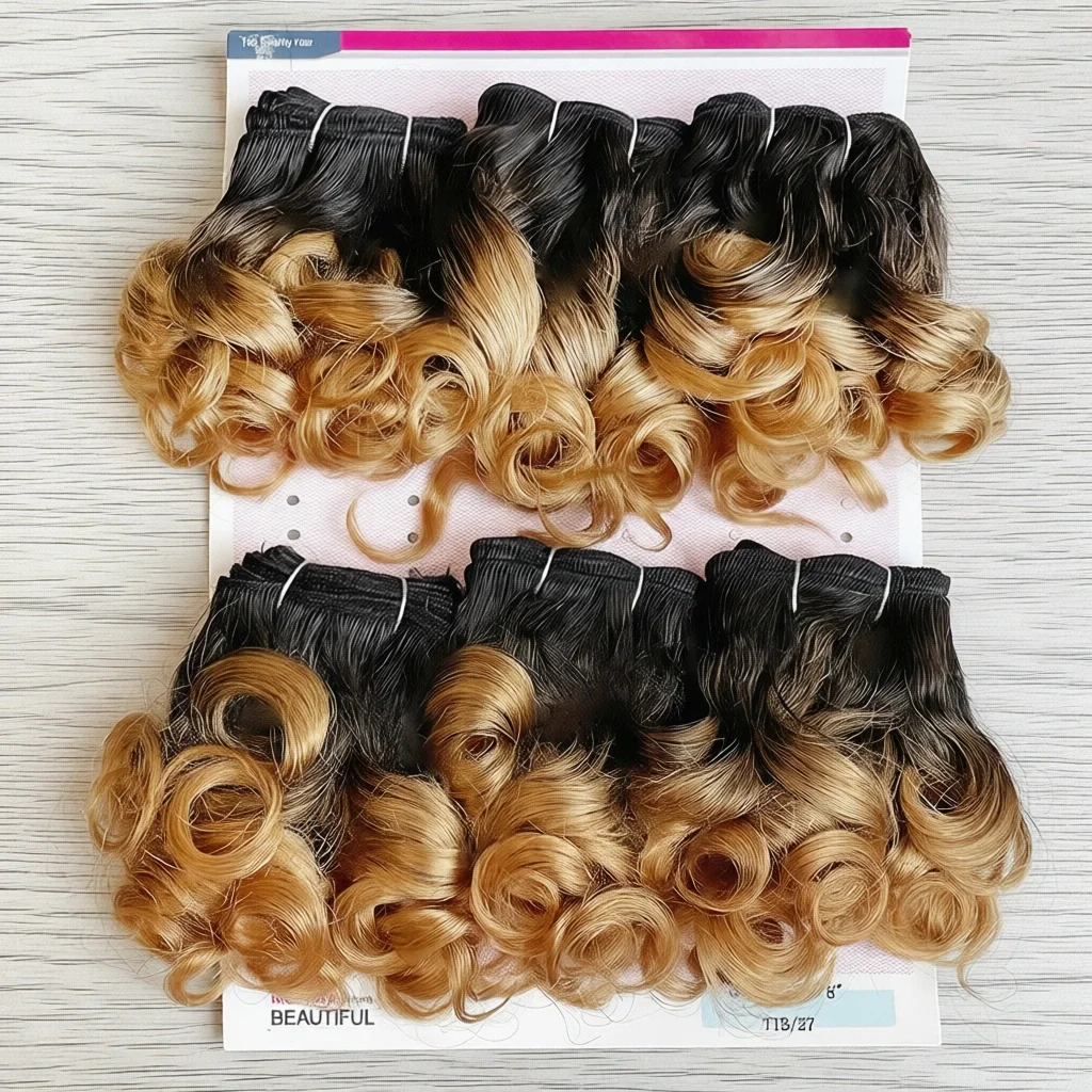 Curly Human Hair Bundles Brazilian Hair Weaving Double Weft Bundles Weave 8-12 inch Remy Human Hair Extensions 6 Bundles