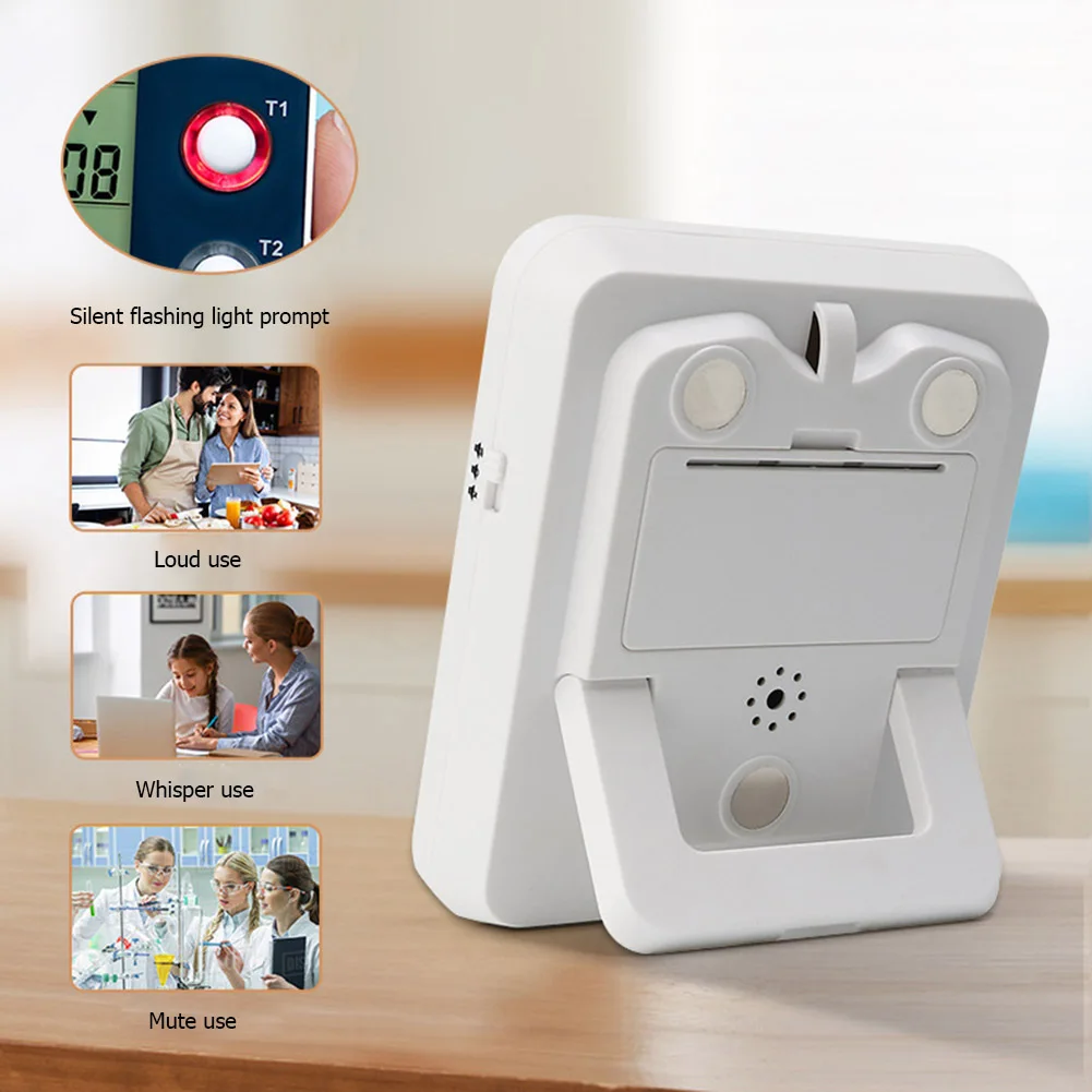 Multifunctional Digital Kitchen Timer Stopwatch Count Up Countdown Alarm Clock with Stand Battery Powered Kitchen Timer
