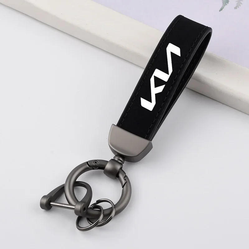 Car Styling Suede keychain Zinc Alloy Key Rings For KIA Rio Ceed Sportage Cerato Soul Sorento Picanto Optima Auto Accessories