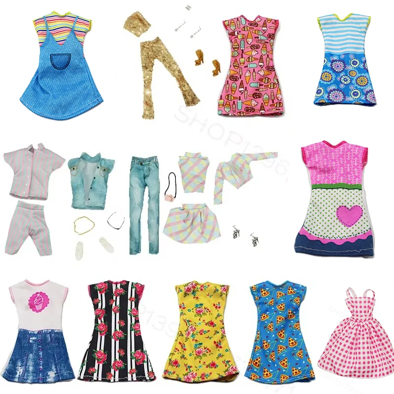 Roupas de moda para bonecas bjd, roupas de filme, calças jeans, conjunto 1/6, saias de princesa, brinquedos de pano masculinos para meninas, acessório