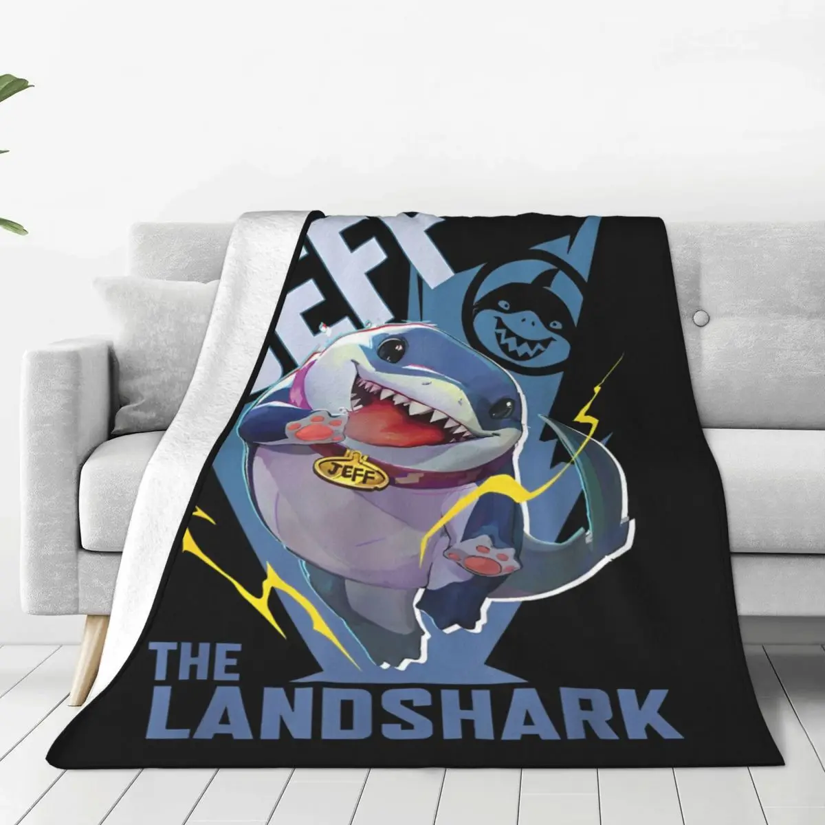 Marvel-Rivals Jeff The Land Shark Blankets Gamerverse PVP Super Hero Plush Awesome Warm Throw Blanket Coverlet Decoration Office