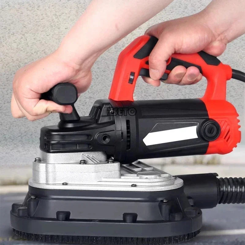 220V 2450W สามหัว hand sander เครื่องบดมือตัดเครื่องมือถือชั้นเครื่องบดคอนกรีตยืนเครื่องบด 105 มม.* 3 แผ่น